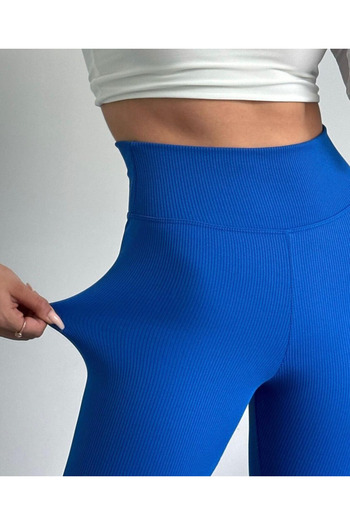Bliss Leggings pentru femei cu talie înaltă, cu nervuri, pentru vară/iarnă