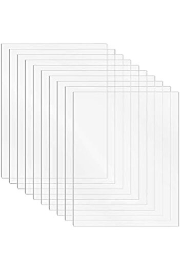 Slasa Acrylic Glass Sheets, Transparent Plexiglass Sheets (10 pcs, 25x20 cm)