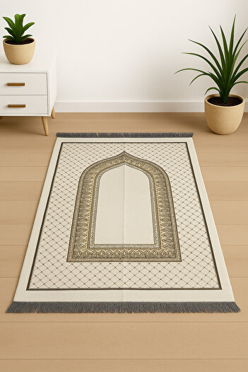 KAYABEY HOME Classic Patterned Prayer Rug – Soft Textured and Lightweight