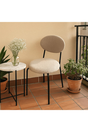 genric Single Bouclé Chair Grey 51-54-79cm