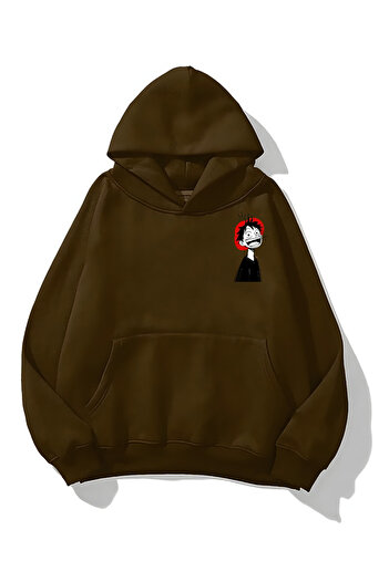 PENTHİLUS Hooded Unisex Cartoon Printed Long Sleeve Hooded Sweatshirt