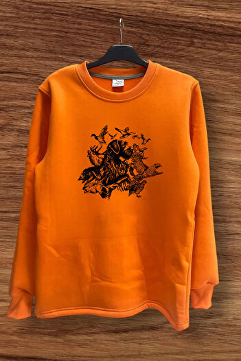 WİDİ Φούτερ Hunting Hunter Drahthaar Hunting Dog and Retriever Duck Hunting Dog με στάμπα Regular Fit 100% βαμβάκι