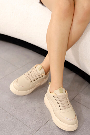 Mamito Ayakkabı Luke Stone Detail Lace-Up Sneakers