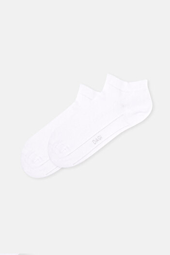 Eros White Men's Cotton Booties Socks