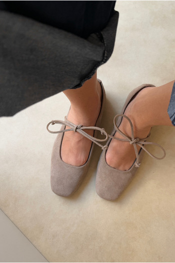 Mupa Shoes Women's Ballet Flats Mink Suede