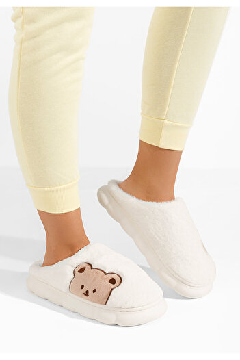 B T Shoes Γυναικείες Σαγιονάρες Enya λευκά