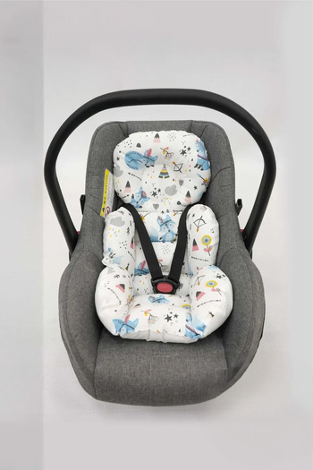 mordesign Orthopedic Stroller Cushion with Lumbar Support, Tilki Series, Blue Color