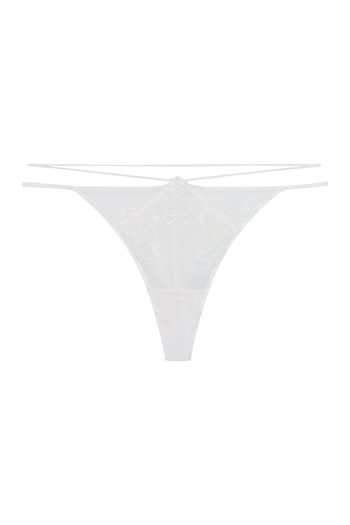 ESOTIQ Chiloți tanga sexy pentru femei cu plasă brodată și bretele decorative | Boa