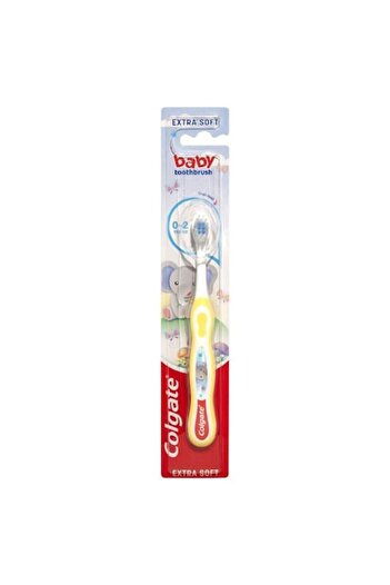 Colgate Toothbrush for Babies, Colgate, Baby, 0-2 Years, Extra-Soft, Elephant Model, Yellow Color
