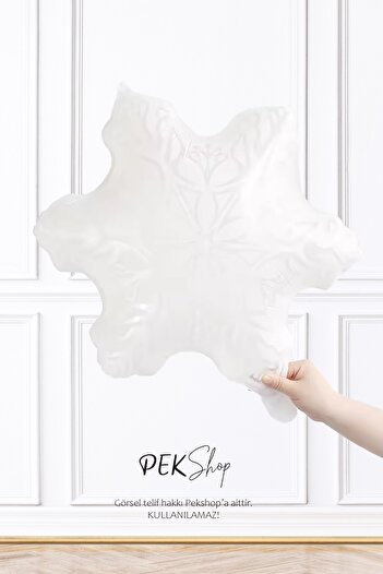 PEKSHOP Transparent Snowflake Foil Balloon Snowflake Shaped Balloon