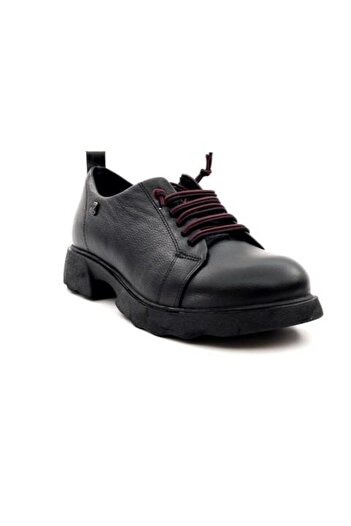 Venüs 2553801K Women's Genuine Leather Rubber Tie Thick Sole Casual Shoes