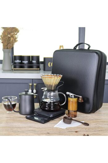 Generic Pour Over Coffee Maker Set Coffee Dripper Kit with Kettle, Scale, Grinder, Filter Paper