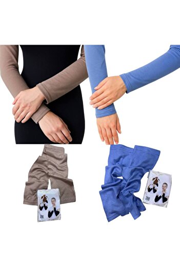 ALDAYER 2-Piece Hijab Sleeves Combed Cotton Prayer Sleeves Kol2908