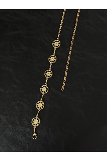 LİA KEMER Güneş Gold Chain Accessory for Coats, Dresses, Pants, Evening Dresses, Body Chain, Beach Belt
