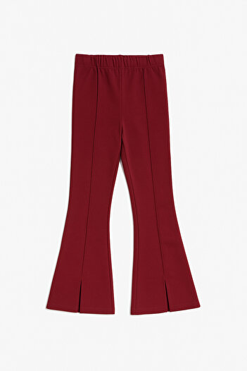 2kids2mom Girls' Spanish Flared Pants Ribbed Elastic Waist