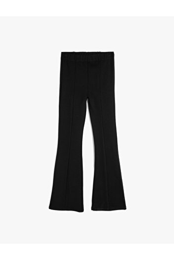 2kids2mom Girls' Spanish Flared Pants Ribbed Elastic Waist