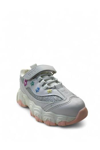 Cool Bella Orthopedic Girl's Preschool White Floral Comfortable Sneaker