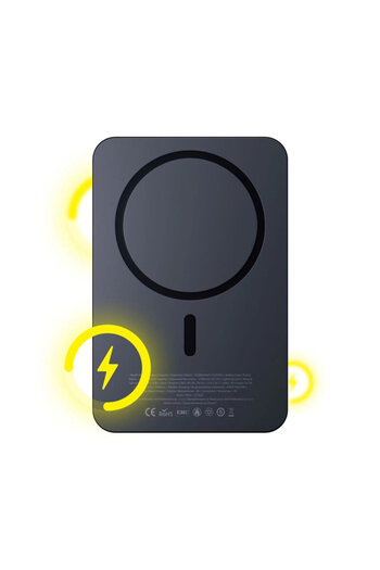 dalip Power Bank 10000 mAh with Digital Display, 3mk MagSynergy, Gray