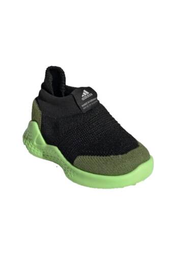 adidas RapidaBounce + Kids Sport Shoes, Black/Green, Size 32