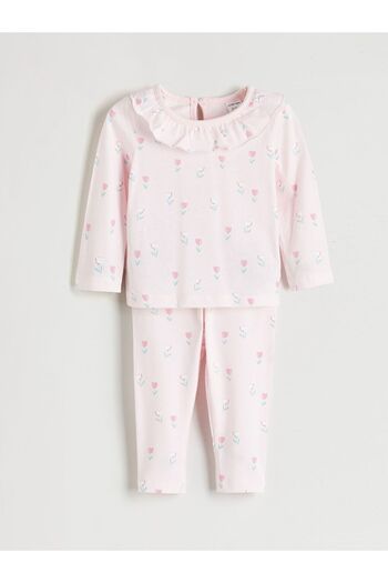 LC Waikiki Baby Collar Baby Girl Blouse and Pants 2-Piece Set