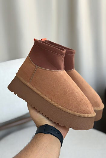 GOFFSHOES Γυναικείες μπότες Royal Stretch Short - Tan Suede