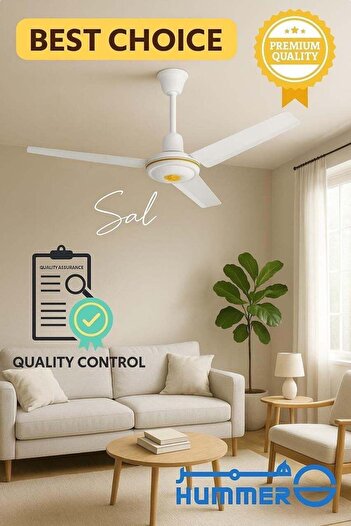HAMER Ceiling fan with a sleek, quick-to-install structure and balanced blades for efficient air distribution | Suitable for offices or bedrooms