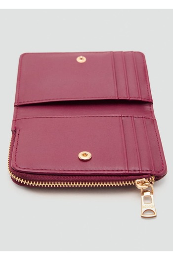 MANGO Woman Saffiano görünümlü kapaklı cüzdan