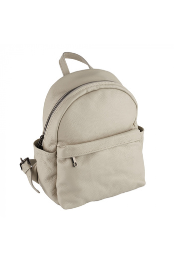 AZZURA Talida backpack, made of 100% natural light grey leather, 8111