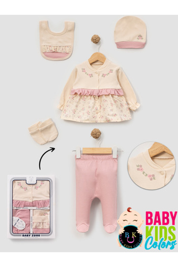 baby kids colors Kutulu Pleated Rabbit Combed Cotton Set of 5