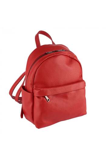 AZZURA Rucsac Talida, din piele 100% naturală rosu