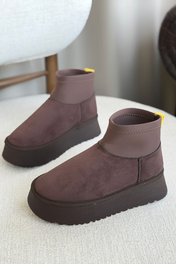 GOFFSHOES Γυναικείες μπότες Royal Stretch - Καφέ-Σουέντ
