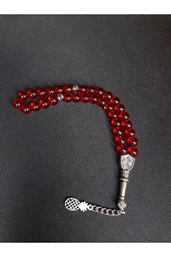 MRYart Transparent Red Glass Beads 33 Luxury Tasbih
