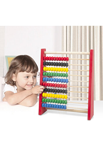 Bogadini Classic wooden abacus with balls - ideal for teaching math to preschoolers
