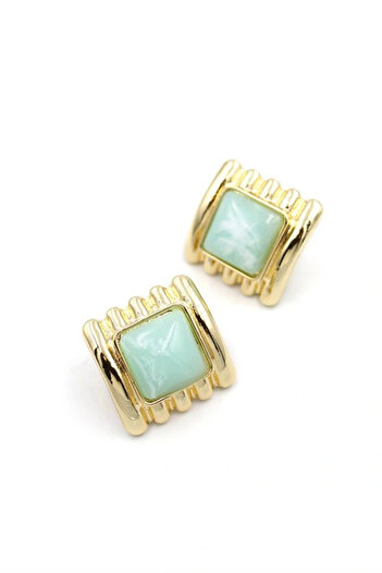 shopwave Square Earrings - Green