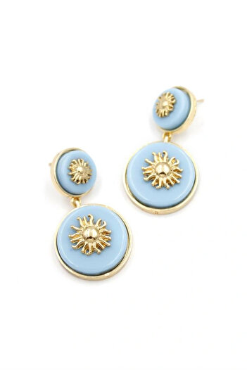 shopwave Sun Earrings - Blue