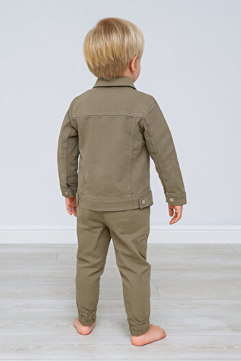 KOKOŞ BEBEK Khaki Cool Boys' Jacket & Jogger Set