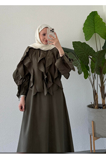 nizzell New Season Women's Shirt with Ruffle Skirt Set