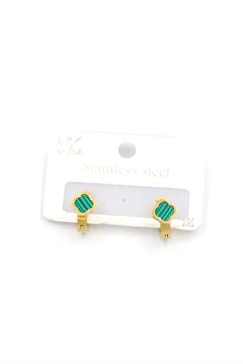 shopwave Vc Clover Hoop Earrings - Gold