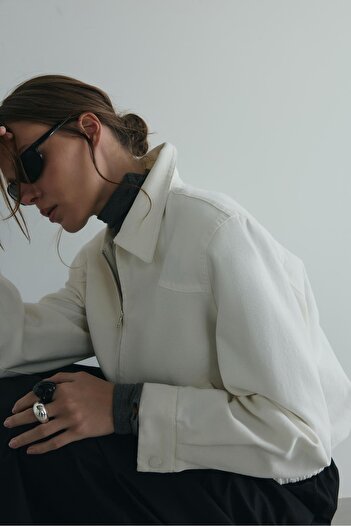 Suud Collection White Alden Washable Jacket