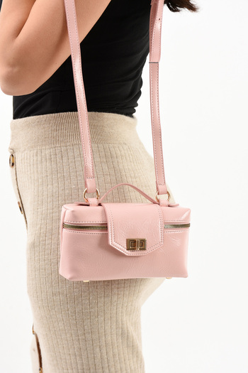 Çanta Trend Isabella Model Powder Pink Women's Hand and Shoulder Bag