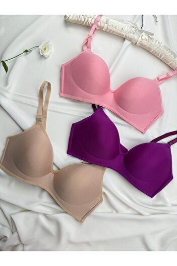 ROZENİN LINGERIE Wireless Lotus Recovery Economical Package Set of 3 Bras