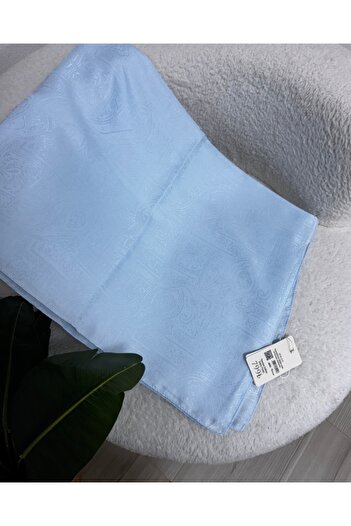 MODA Mineşeşaro Baby Blue Ethnic Monogram Cotton Shawl