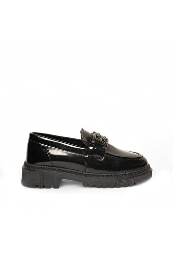 trender Pantofi mocasini pentru fete General Filet 200 din piele lacuita neagra 59200