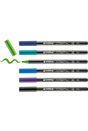 STOREMAX فرشاة 4200 - أسود، بنفسجي، 3 × أزرق، أخضر، - 6 - طرف الفرشاة 1-4 مم - آمنة للاستخدام في غسالة الأطباق،