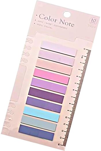 STOREMAX Post It 10 Colorful 200 Sheets Transparent Sticky Note Papers Sticky Label Notepad Bookmark Go