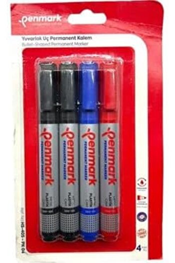 STOREMAX قلم تحديد دائم برأس مقطوع، عبوة من 4 قطع، رقم 1088605