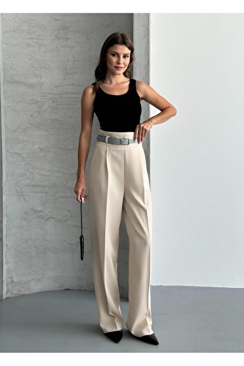 FERZOLAİO Belted Stone Palazzo Pants