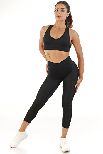 Sour Cherry Everyday Buy Double Breasted Detailed High Waist Leggings
