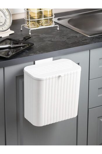 luck but success Kitchen Counter Top and Cabinet Hanging Trash Can 15 Lt White (Nks158-2) Lbs 805980