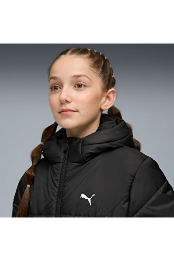 Puma Children's Black Ess Hooded Padded Jacket Coat 685226-01